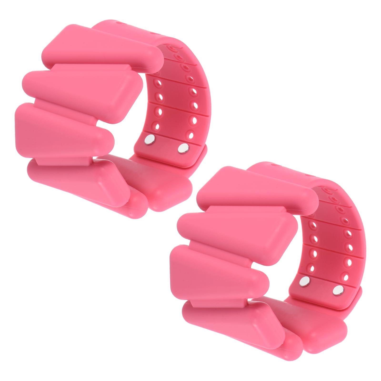 PATIKIL Adjustable Wrist Weights Set of 2, 2Lbs Total (1lb Each) Silicone Ankle Walking Weights for Women Men Bracelets for Training Yoga Jogging Aerobics, Pink