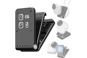 Magnetic Backpack Clip for Insta 360 Go Ultra, 225° Adjustable Quick Release Mount Camera Clip for Backpack Hat Horizontal/Ve