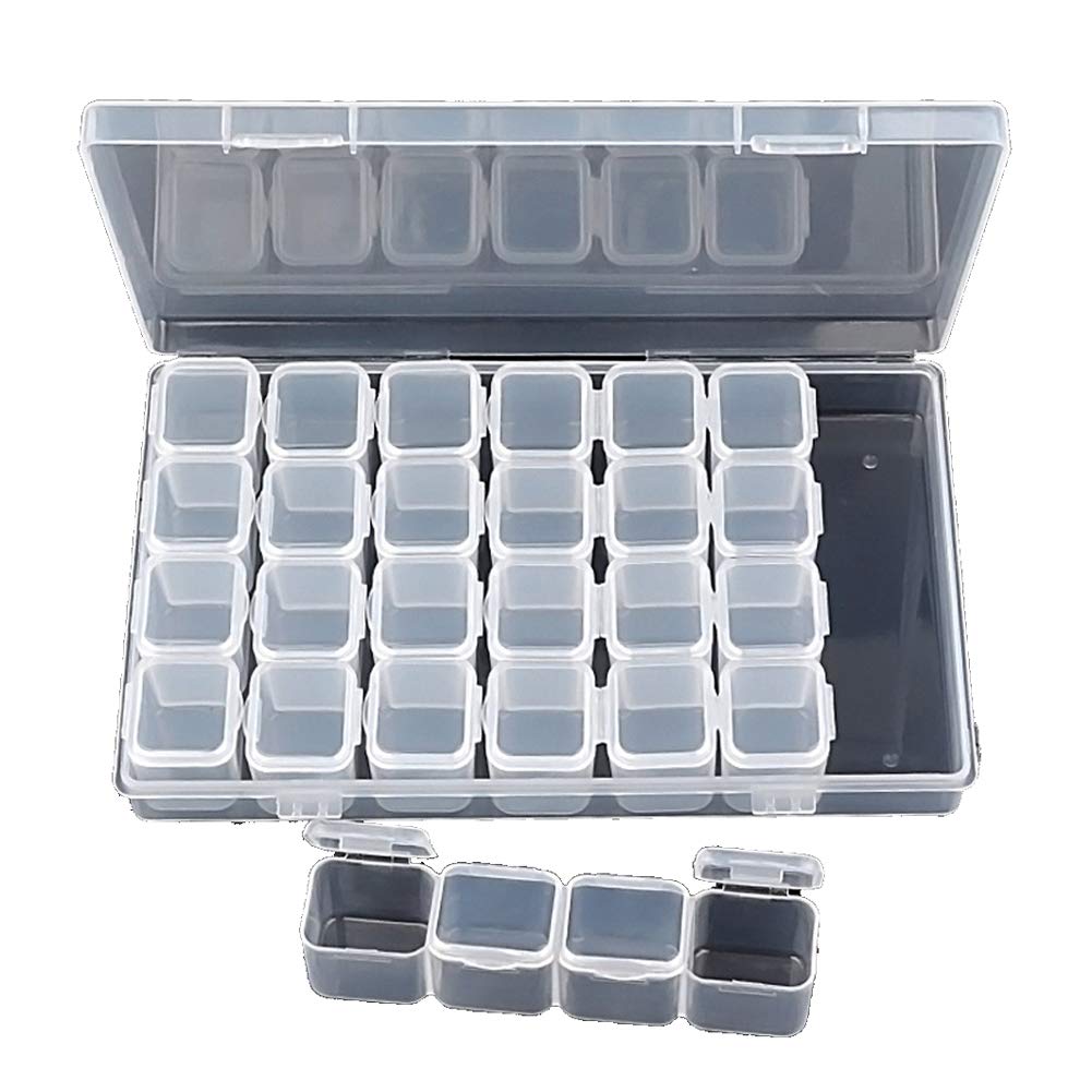 Photo 1 of ***SIMILAR***
1 Pack 32 Grids Diamond-Paint-Art Box Plastic Jewelry Organizer Storage Container Diamond Embroidery Storage Boxes Nail Art Tools Storage Case for DIY Rhinestone Beads Nail Art Small Findings, Clear