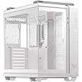 ASUS TUF Gaming GT502 Horizon White ATX Mid-Tower Gaming Case (Boundless Panoramic Design, Dual-Chamber, Independent CPU and GPU Cooling Zones, Tool-Free Side Panels, USB 10 Gbps Type-C® Front Panel)