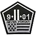 SpaceAuto Never Forget The September 11 Attacks The Pentagon 9/11 Nation Tactical Morale Desert Badge Hook & Loop Embroidery Patch 3.42