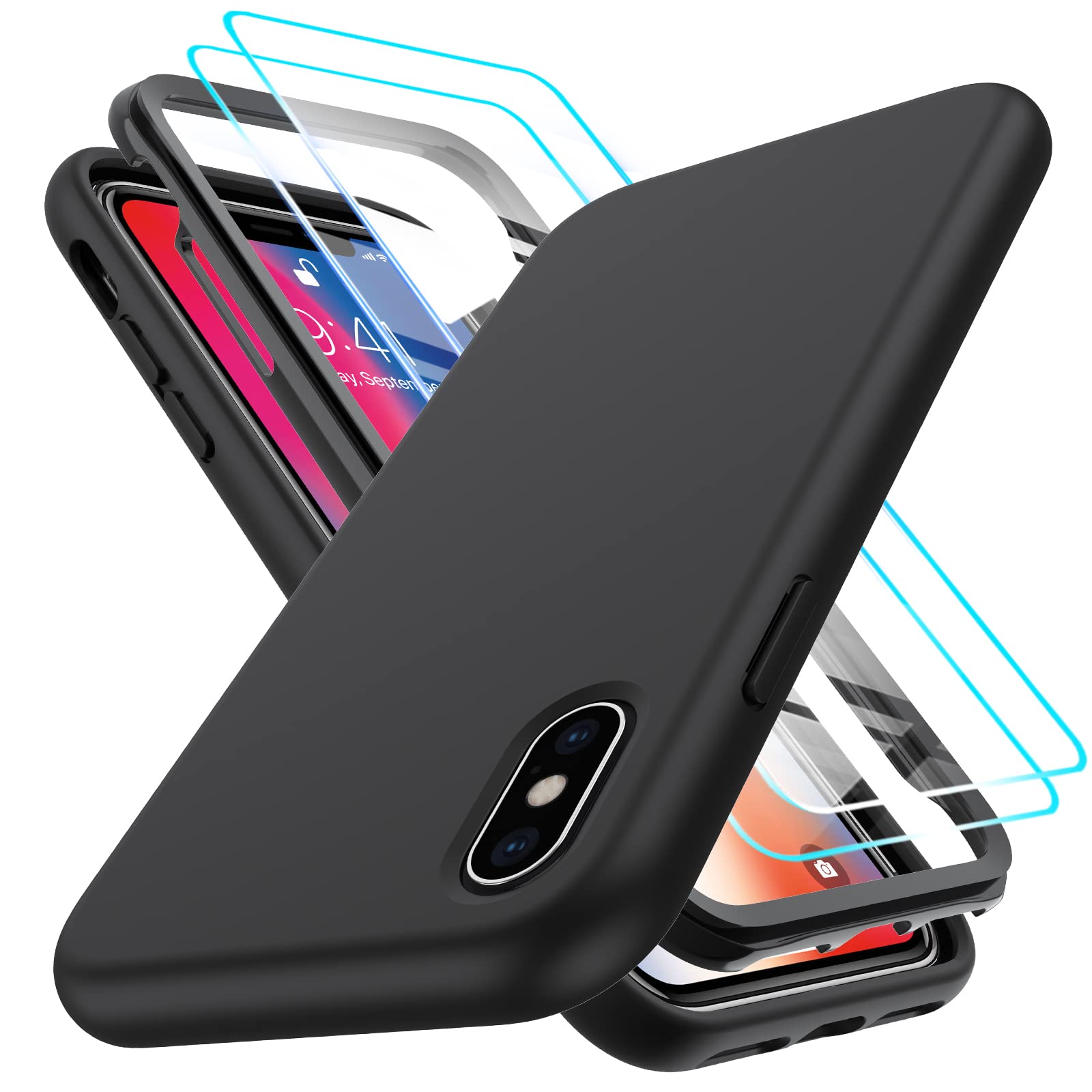 LeYi for iPhone 10 Case, iPhone X Case with [2 x