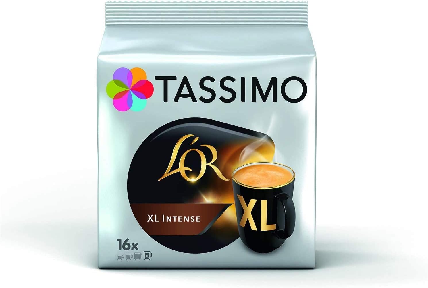 TASSIMO L'OR XL Intense Coffee Capsules Refills TDiscs Pods 5 Pack, 80