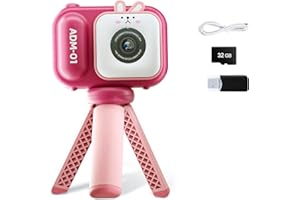 Makolle Kids Camera for Boys Girls,Kids Toys Digital Camera for Girls 3-8 Yeal Old Christmas Birthday Gifts HD Video Camera for Kids Age 8-12 Childrens Selfie Camera for Vlogging with a 32GB SD Card
