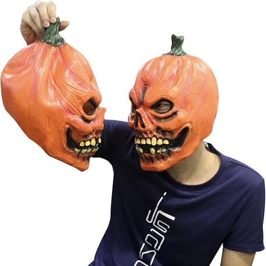 Pumpkin Latex Head Costume Mask Halloween Cosplay