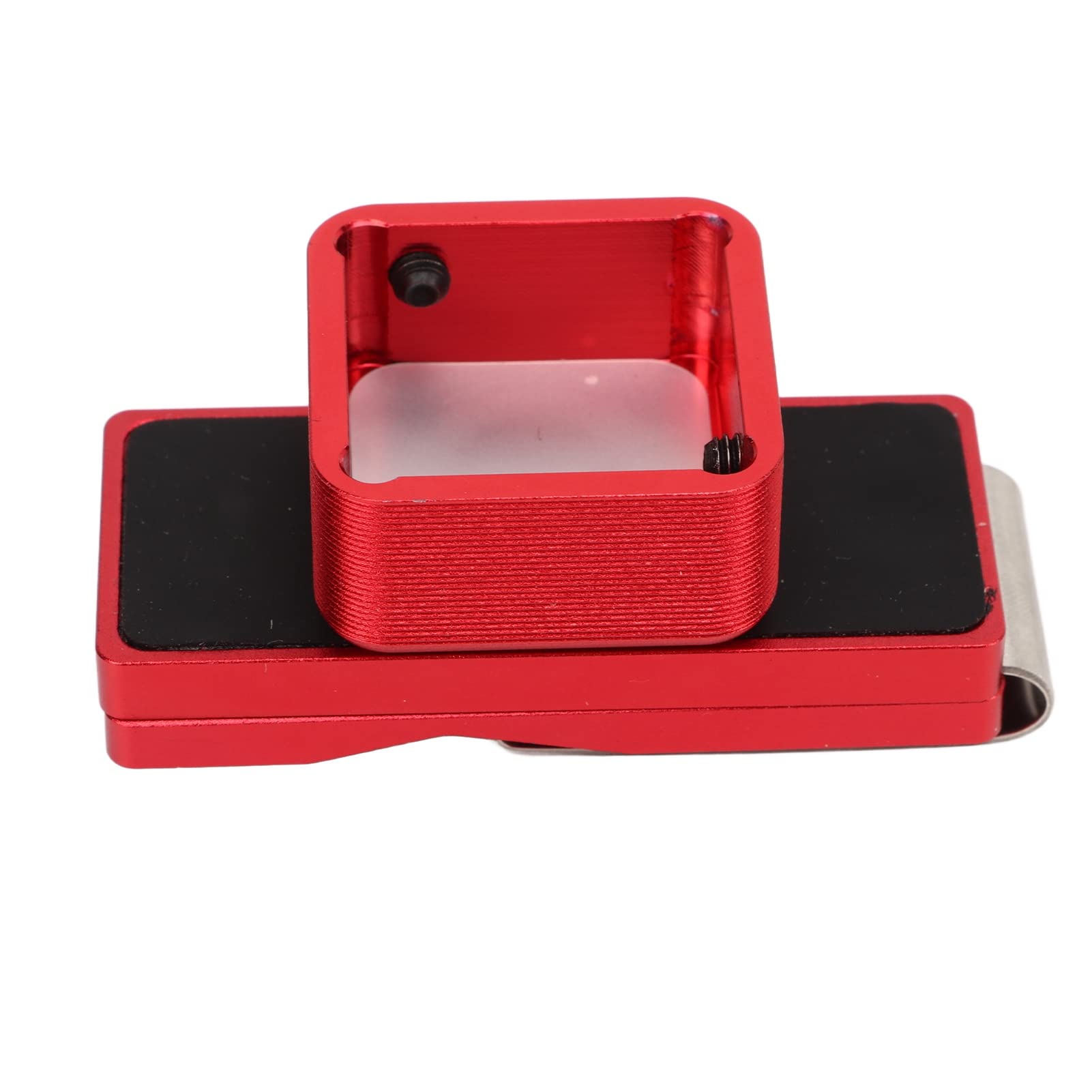 Alomejor Billiard Chalk Holder, Multifunctional, Exquisite Workmanship, Compact Chalk Clip, Chalk Holder for Snooker (Red)