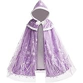 Hulaha Girls Warm Princess Velvet Hooded Cape Kids Play Party Cape Girls Dress up Coloak