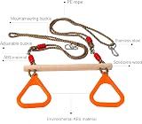 PELLOR Monkey Bars Trapeze Bar for Playground Swing Sets Orange view 4