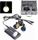BONEW 3.5X Surgical Binocular Loupes 5W LED Headlight Filter Clip-on Aluminum view 4