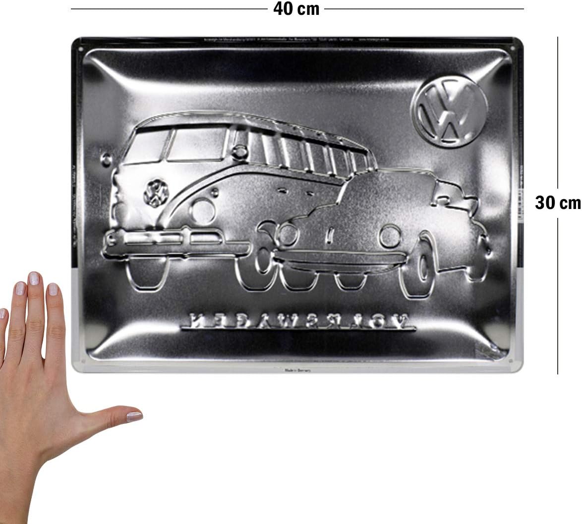 Nostalgic-Art Retro Tin Sign, Volkswagen, VW, Meet The Classics, Bus gift idea, Metal Plaque - Image 3