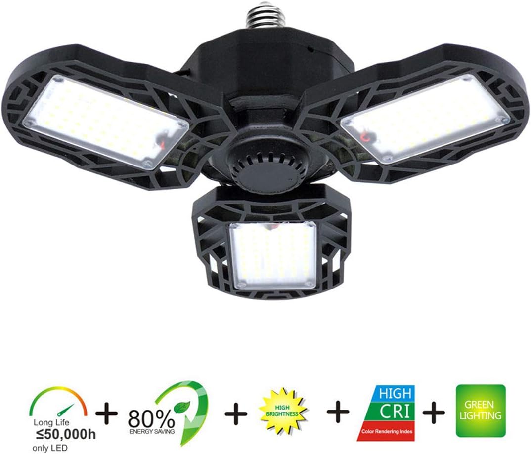 Verformbare LED-Garagenleuchten Mit Sensor, 8000LM Ladenleuchten 240