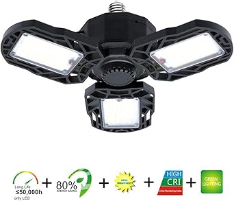 Verformbare LED-Garagenleuchten Mit Sensor, 8000LM Ladenleuchten 240