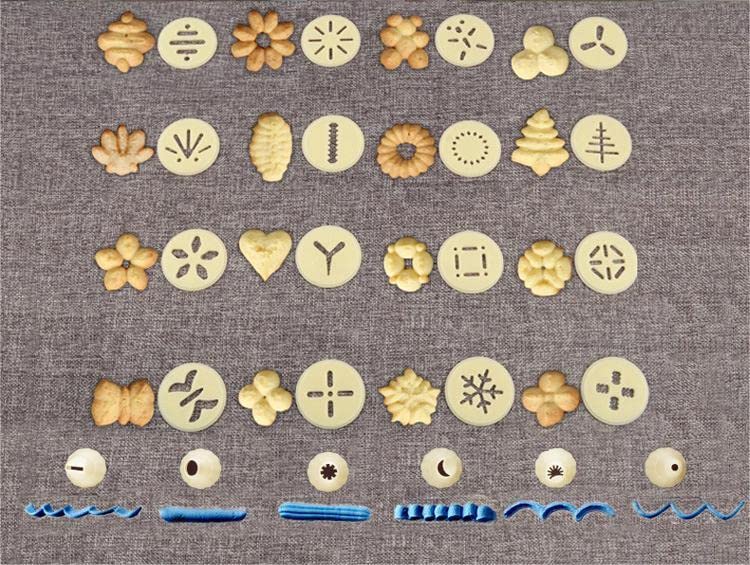 Stainless Steel Cookie Press Gun Kit - with 13 Metal Cookie Press Discs and 7 Icing Tips for Biscuit, Cake Decoration（Stainless Steel）