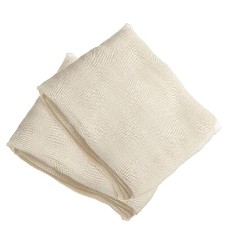 FOGAWA Passiertuch 2 Pcs Käsetuch Baumwolle Leinen Siebtuch Groß zur Käseherstellung und für Filtern von Schaum und Trübstoff