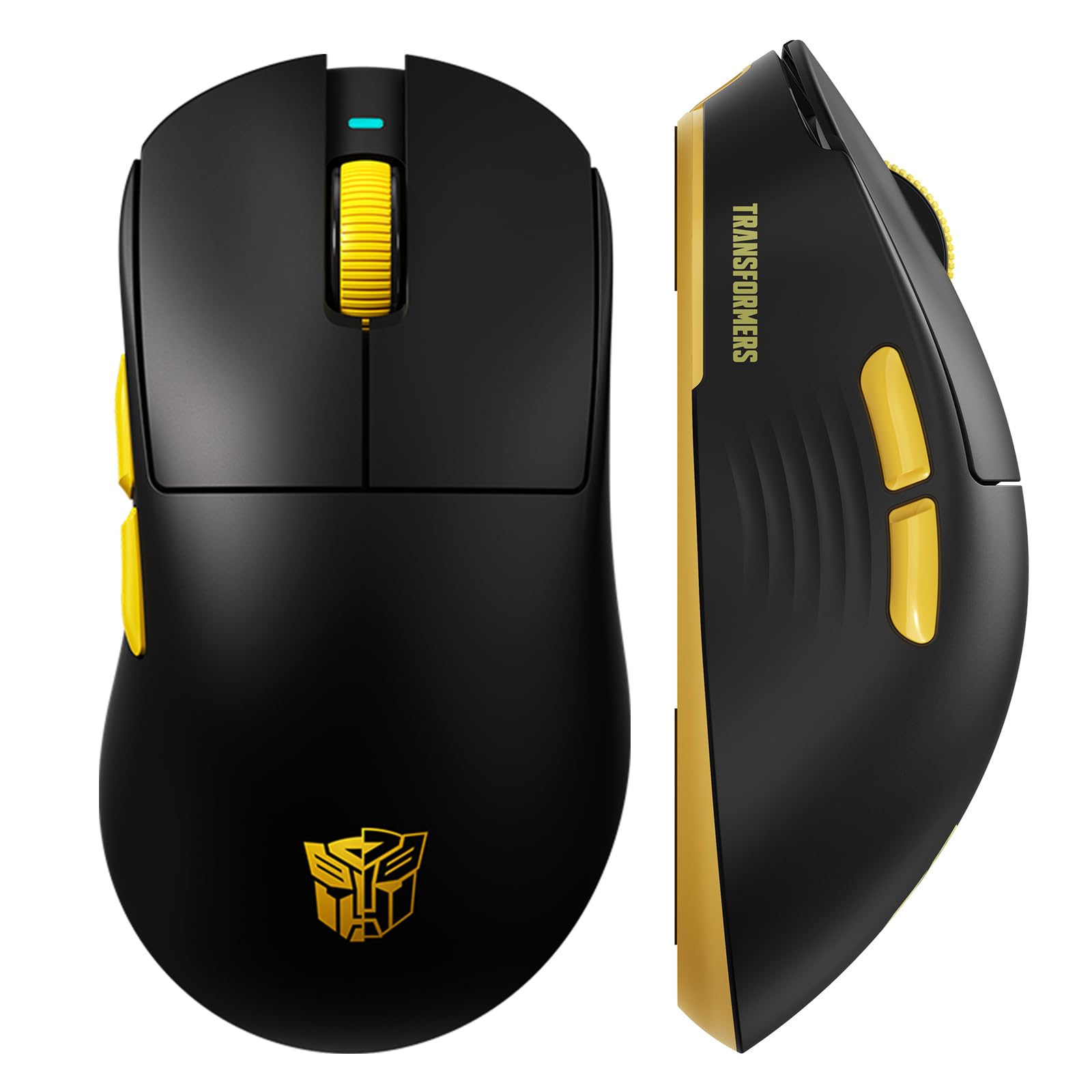 Transformers GM04 63g Lightweight Wireless Gaming Mouse, 12000 DPI, PAW3311 Sensor, 100h Battery Life, 2.4G/USB-C/Bluetooth Wireless Mouse with 5 Programmable Buttons for PC/Mac/Laptop(Black)