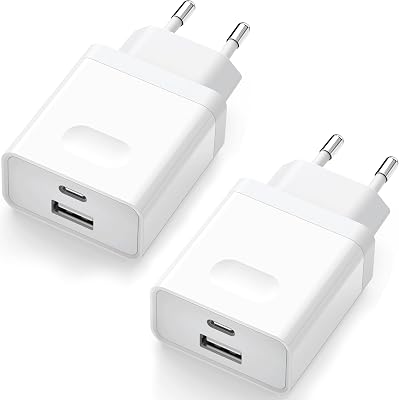 USB C Ladegerät, USBC Adapter Netzteil 20W for iPhone 16 15 14 13 12 11 Pro Max SE XS XR 8 Plus, Galaxy S23/S22/S21, Netzstecker USB Stecker Mehrfach Charger Handy Ladestecker Wufuera