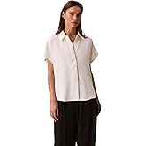 Calvin Klein Women's Satin Short Sleeve Top