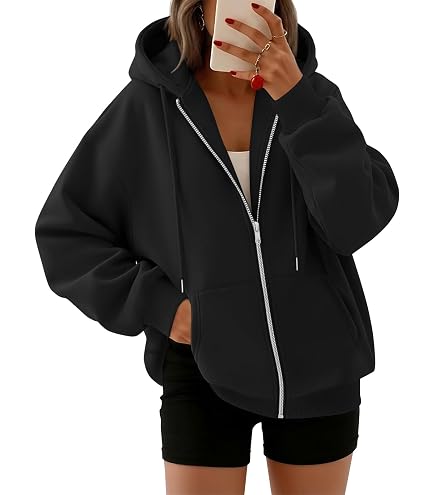 Amazon.com: Trendy Queen Womens Zip Up Hoodies Oversized Acid Wash