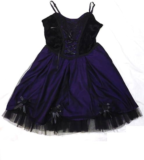 Amazon Co Jp ダークスター Dark Star ゴシック ロリータ ファッション 薔薇ドールワンピース レディース 黒 紫 服 ファッション小物