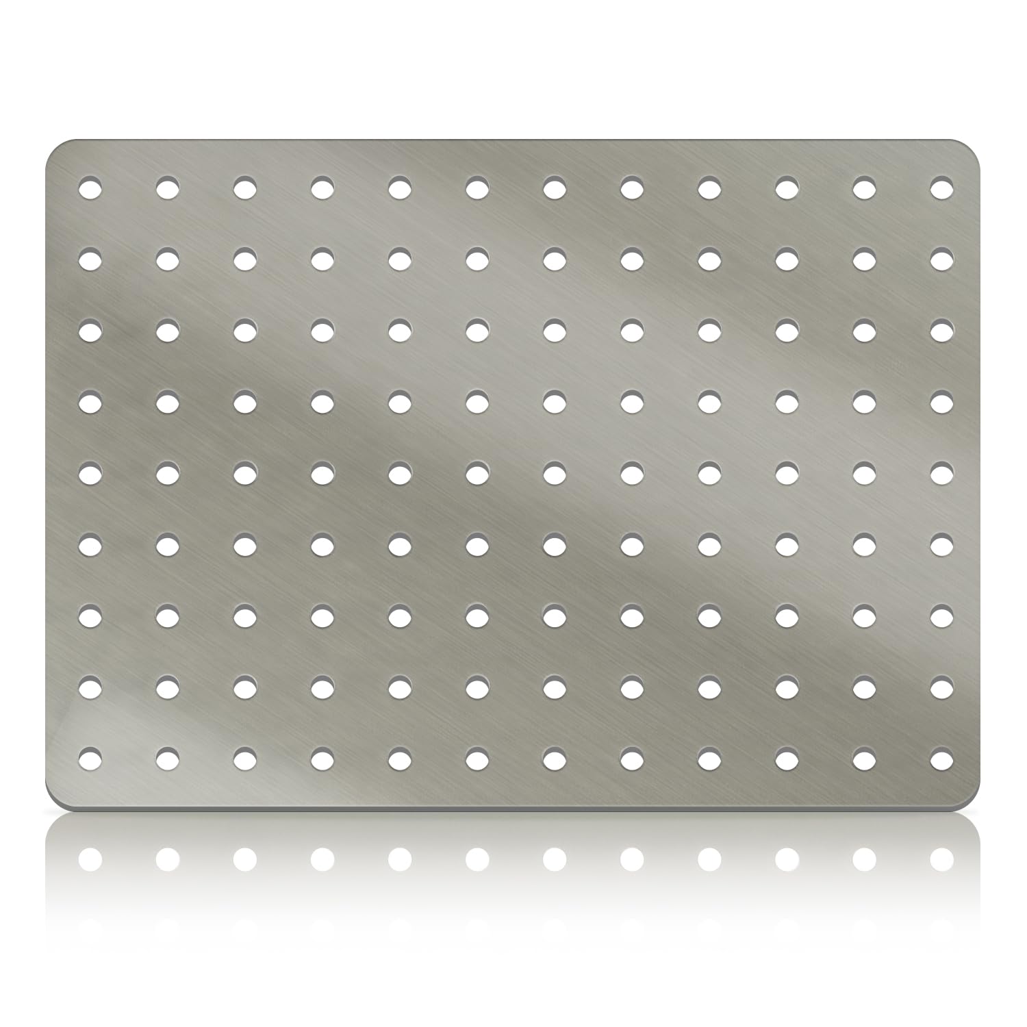 Simply Hardware® Rectangle Drain Cover/Guard/Swirl Cover 11" x 8" (280mm x 200mm) - 108 Holes - Stainless Steel - Keep Drains Clear from Leaves & Debris