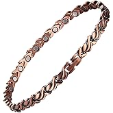 MagEnergy Copper Ankle Bracelet for Women - 99.9% Pure Copper Magnetic Anklets with 3500 Gauss Magnets - 10 Inch Adjustable Fishtail Anklets Jewelry Gift