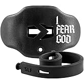 SLEEFS Football Mouth Guard - Youth Mouthguard with Strap - Lip/Teeth Protector Mouthpiece - No Boil - for Youth/Adults, Maximum Air Flow, for All Sports - I Fear God Black