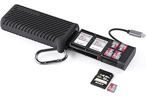 PGYTECH CreateMate High-Speed 2-in-1 SD Card Reader Adapter USB 3.1 Type-C UHS-Ⅱ SD 4.0/Micro SD Card Reader & Holder for Cam