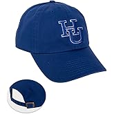 Desert Cactus Hampton University Baseball Hat HU Virginia Pirates Brimmed Embroidered Cap Adjustable Cloth Strap Adult (Style A) Blue
