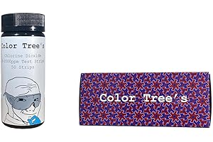 Color Tree's 3000ppm Chlorine Dioxide Test Strips - 50 Strips - 0-3000ppm Range - DIY CDS - OEM Custom ClO2 Test Strips