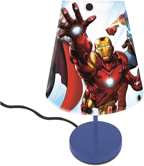 lampara de mesita de noche de los vengadores de marvel