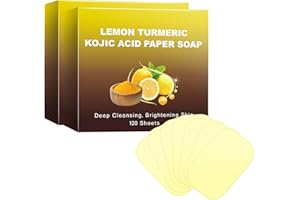 YAFUSIPE Turmeric Soap for Dark Spots, Kojic Acid Soap Turmeric Soap Bar, 240 Sheets Dark Spot Corrector Turmeric Face Soap Sheets Turmeric Papper Soap Kojic Acid Soap for Travel Brightening Hand Soap Bars