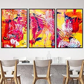 signwin 3 Piece Framed Canvas Wall Art Abstract...