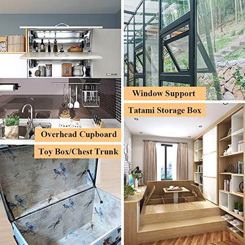 NAIERDI [4 Pack] 100N/22lb Gas Spring, Toy Box Hinges, Lid Support, Gas