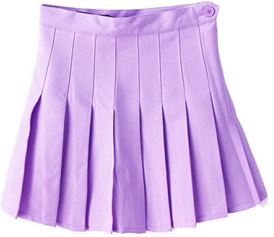 Women School Uniforms Plaid Pleated Costume Mini Skirt