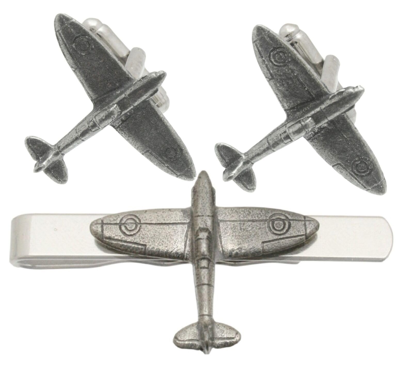 Spitfire Cufflinks and Tie Bar Slide Gift Boxed Set 341