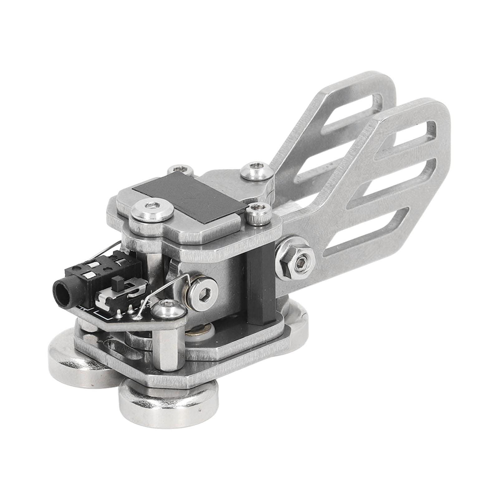 Mini CW Key Automatic Morse, CW Double Paddle Telegraph Key, Stainless Steel CW Morse Code Key, with 3 NdFeB Magnets Base