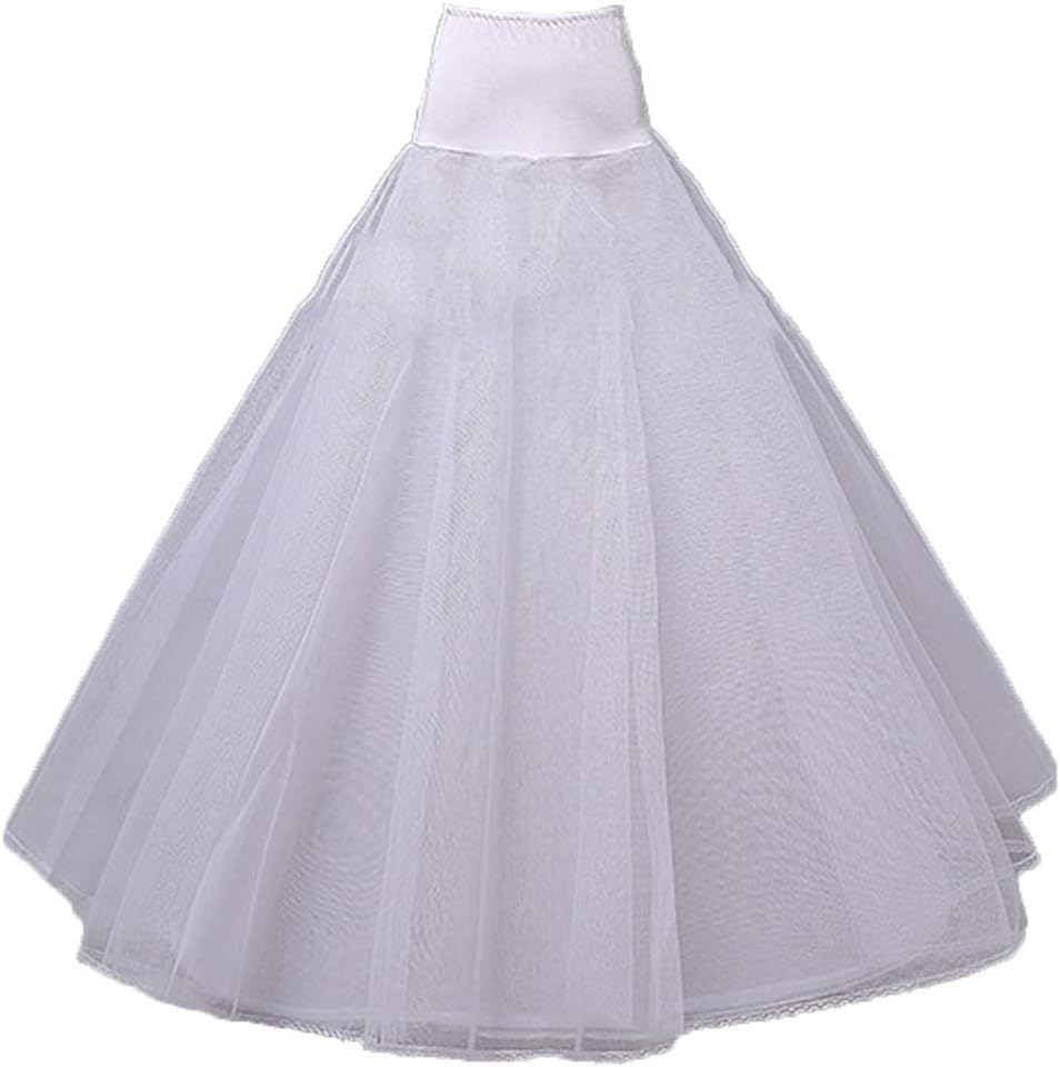 marrydressy Women Underskirt Petticoat for Dresses Bridal Crinoline Underskirt Slips for Wedding Single Loop White