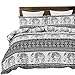 Vaulia Soft Microfiber Duvet Cover Set, Boho Chic Elephant Print Pattern - King Size 3-Piece (1 Duvet Cover 2 Pillow Shams)