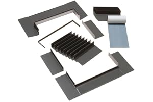 VELUX EDL C12 0000B Skylight Flashing, C08/C12 Low-Profile Shingle Roof Flashing w/Adhesive Underlayment for Deck Mount Skylights