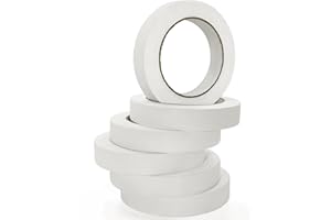 NUFIWRA 328 Yards Freezer Tape, Writable Surface, Low Temperature Resistance, Easy Tear and Residue-Free Removal, Ideal for Food Containers and Refrigerators, Includes 6 Rolls, Each 0.79 Inch by 54.68 Yards…