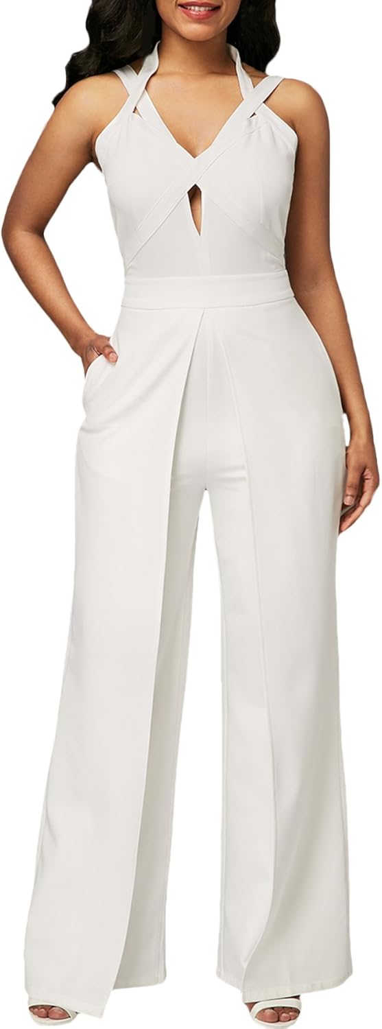 BoBoLily Monos De Vestir Mujer Largo Elegante Verano Sin Mangas V