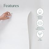 WINSOME Woodchip Wallpaper Paintable White Embossed Textured Wood Effect 10m view 3