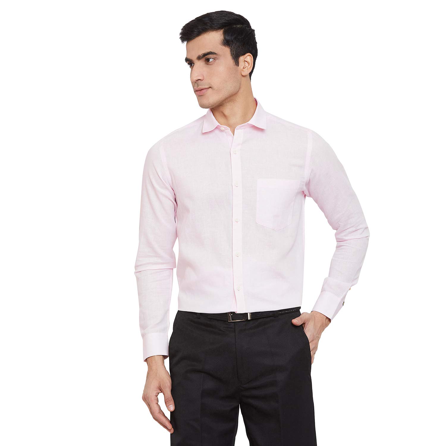 Buy ID Men Slim Fit Casual Shirts (Pink) at Amazon.in