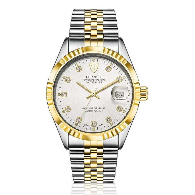 TEVISE 629-001 Business Style Men Automatische Mechanische Uhr Nadel Kalender Luxus Wasserdichte Edelstahl Armbanduhr