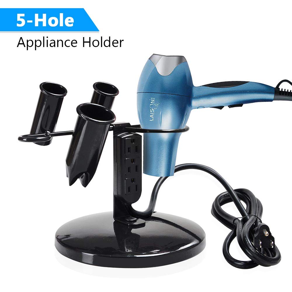 AW Tabletop Blow Dryer Hair Iron Holder Salon Appliance Stand with 3 Outlets for Stylist Hot Tool Straightener: Beauty