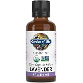 Garden of Life Organic Lavender Essential Oil, USDA Organic, 1 fl oz | 100% Pure Essential Oil for Diffuser, Aromatherapy, Meditation, Relaxing and Soothing, Non-GMO