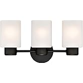 Westinghouse 6354100 Sylvestre Three-Light Indoor Wall Fixture, Oil Rubbed Bronze Finish with Frosted Glass