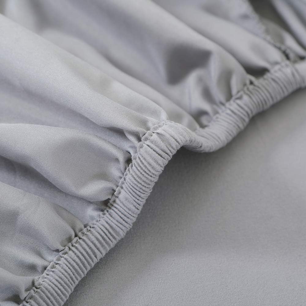 Bourina Fitted Sheet Quality 1-Piece, Resistant Microfiber, Snug Fit,Wrinkle Free, Queen Size Grey: Home & Kitchen