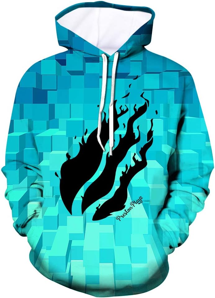 Preston Fire Nation Playz Gamer Flame Hoodie for Boys Girls 3D Print Preston YouTube Sweatshirts for Kids