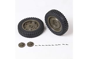 Rochobby 1:6 1941 MB Scaler Front Wheels Assembly (1 Pair) C1002 Willys Vehicles Parts
